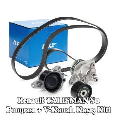 SKF Su Pompası + V-Kanalı Kayış Kiti — Renault Talisman