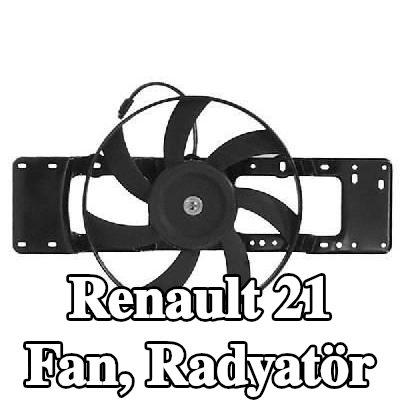 VAN WEZEL Fan, radyatör fan kapağı dahil radyatör, elektrik motorlu — Renault 21