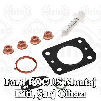 ELRING Montaj Kiti, conta/sızdırmazlık elemanları ile şarj cihazı, cıvata/vida ile — Ford Focus