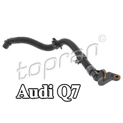 TOPRAN أنبوب تنفيس غطاء الكرسي الهزاز مع حشوات/أختام, مع حامل, مع خرطوم حماية — Audi Q7