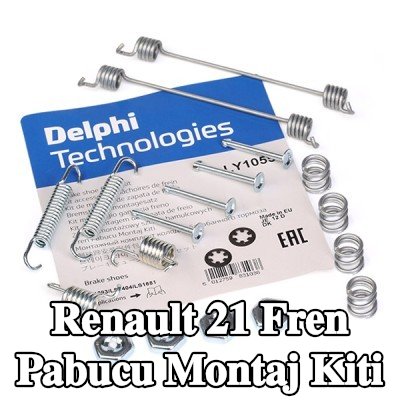 DELPHI Fren pabucu montaj kiti — Renault 21