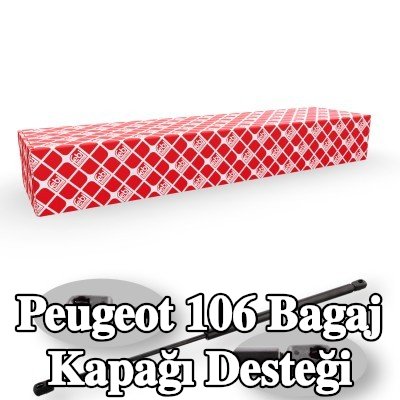 FEBI BILSTEIN Bagaj kapağı amortisörü (Her iki taraf), 600mm — 1995 Peugeot 106