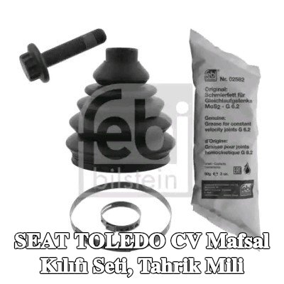 FEBI BILSTEIN CV kılıf kiti, tahrik mili Termoplast, vida ile — SEAT Toledo