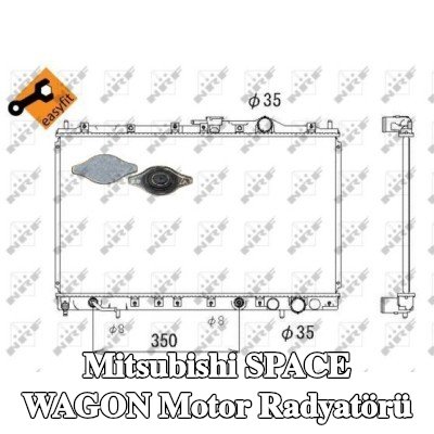 NRF Motor radyatörü EASY FIT, Alüminyum, kapaklı, kapak ile — 1997 Mitsubishi Space Wagon