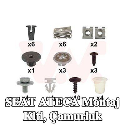 VAN WEZEL Montaj Kiti, çamurluk — SEAT Ateca