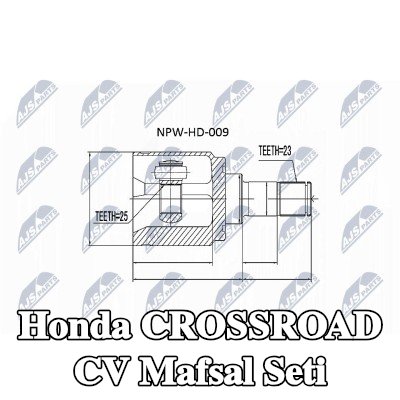 NTY CV mafsalı kiti Arka Aks Sol — Honda Crossroad