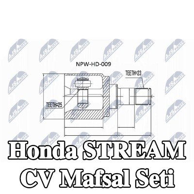 NTY CV mafsalı kiti Arka Aks Sol — Honda Stream
