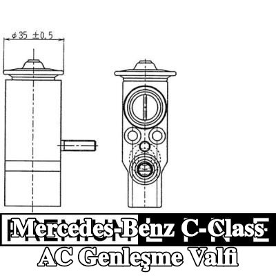 MAHLE AC genleşme valfi — 2000 Mercedes-Benz C-Class