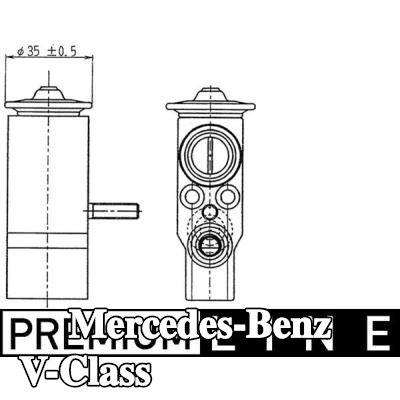 MAHLE صمام تمدد تكييف الهواء — 2000 Mercedes-Benz V-Class