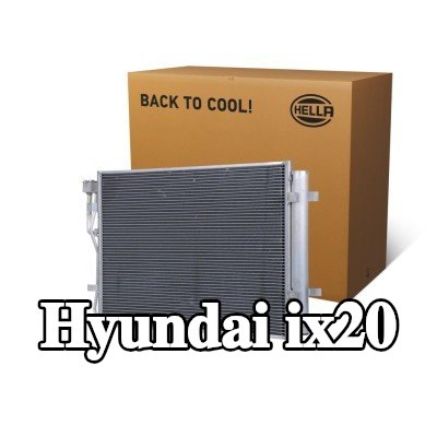 HELLA مكثف تكييف الهواء مع مجفف, مع حشيات/مانعات تسرب — Hyundai ix20