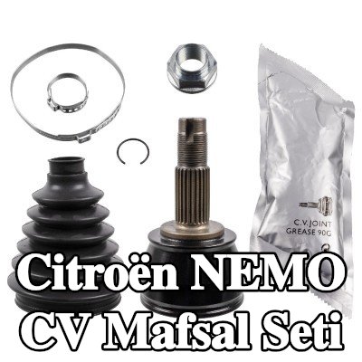 FEBI BILSTEIN Ön aks sol CV mafsal kiti, Ön Aks Sağ, Tekerlek Tarafı, somunlu, gres ile — Citroën Nemo