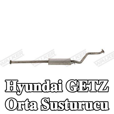 WALKER Orta susturucu 1770mm, montaj parçaları olmadan — Hyundai Getz