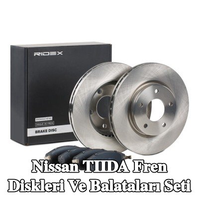 RIDEX Fren diskleri ve balataları seti Ön Aks, içten havalandırmalı — Nissan Tiida
