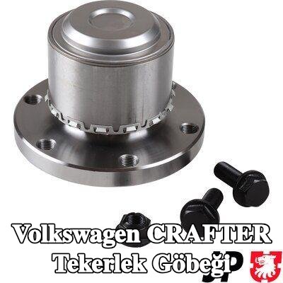 JP GROUP Tekerlek göbeği Ön Aks Sağ, entegre ABS sensörü ile, tekerlek yatağı ile — Volkswagen Crafter