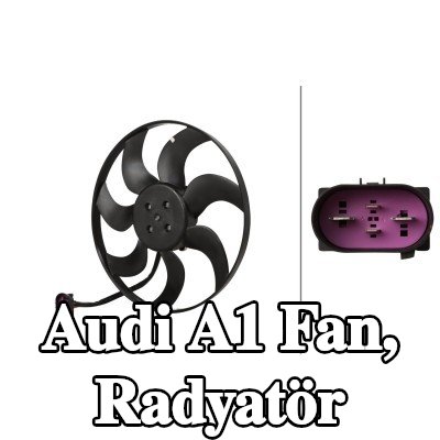 HELLA Fan, radyatör 392, 5mm, radyatör fanı kapağı olmadan, direnç olmadan — 2010 Audi A1