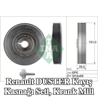 INA Kayış Kasnağı Seti, krank mili — Renault Duster