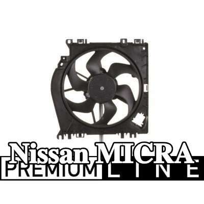 MAHLE مروحة, المبرد 340mm, مع غطاء مروحة المبرد — 2003 Nissan Micra