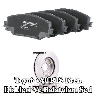 RIDEX Fren diskleri ve balataları seti Ön Aks, içten havalandırmalı — 2008 Toyota Auris