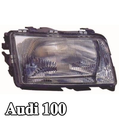 ABAKUS المصباح الأمامي الأيسر, H4, بدون محرك لتسوية المصباح الأمامي, بدون لمبة — Audi 100