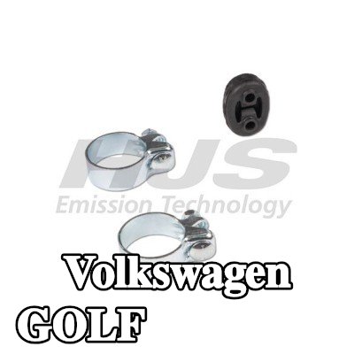 HJS طقم تركيب العادم مع المشابك — Volkswagen Golf