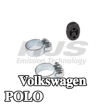HJS طقم تركيب العادم مع المشابك — 2017 Volkswagen Polo