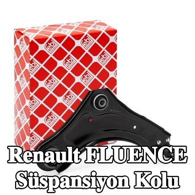 FEBI BILSTEIN Süspansiyon kolu Ön Aks Sağ, Alt, Çelik Sac, kilit somunu ile, lastik yastıklı — Renault Fluence