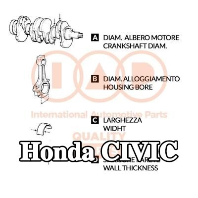 IAP QUALITY PARTS صامولة الدفع، العمود المرفقي — Honda Civic
