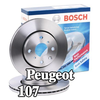 BOSCH القطر الخارجي لقرص المكابح: 247mm, مُهوى, مزود بفتحات تهوية داخلية, مشحم — Peugeot 107