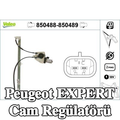 VALEO Sol ön cam regülatörü, Elektrikli, elektrik motorlu — 2002 Peugeot Expert