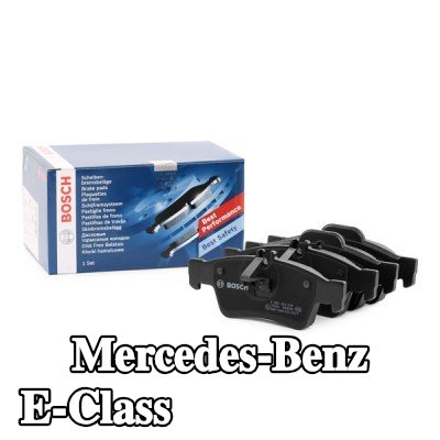 BOSCH مجموعة وسادات الفرامل 15, 5mm, مع لوحة مانعة للصرير, مع مشبك مكبس — 2002 Mercedes-Benz E-Class