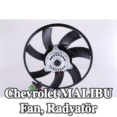 NISSENS Fan, radyatör 345mm, direnç, radyatör fanı kapağı olmadan, kontrol ünitesi olmadan — Chevrolet Malibu