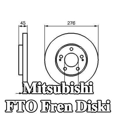 BOSCH Fren diski Dış Çap: 276mm, Havalandırmalı, içten havalandırmalı, Yağlanmış — Mitsubishi Fto