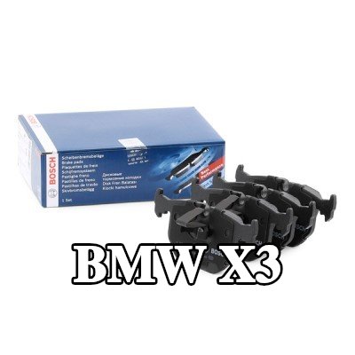BOSCH مجموعة وسادات الفرامل 16mm, مع لوحة مانعة للصرير, مع دليل التركيب, مع مشبك مكبس — 2003 BMW X3