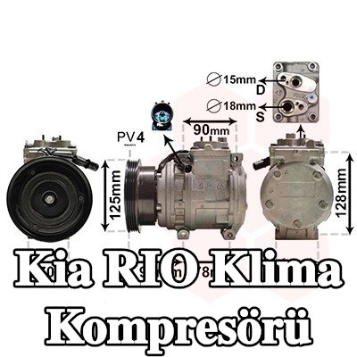 VAN WEZEL Klima kompresörü — 2002 Kia Rio