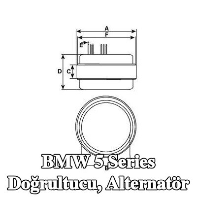 HC-Cargo Doğrultucu, alternatör — 1992 BMW 5 Series
