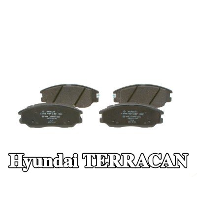 BOSCH مجموعة وسادات الفرامل 16, 7mm, مع لوحة مانعة للصرير — Hyundai Terracan