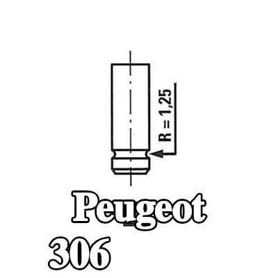 FRECCIA صمام العادم ساق صمام مطلية بالكروم — Peugeot 306