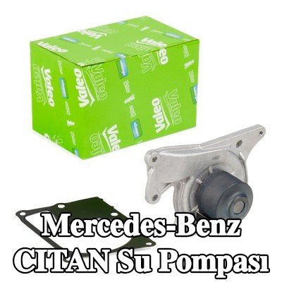 VALEO Kapaksız su pompası, conta/sızdırmazlık elemanları ile — Mercedes-Benz Citan