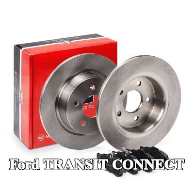 MAPCO مجموعة أقراص الفرامل والوسادات للمحور الخلفي, صلب — Ford Transit Connect
