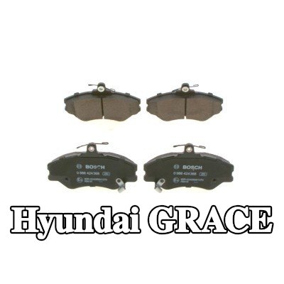 BOSCH مجموعة وسادات الفرامل 18mm, مع لوحة مانعة للصرير — 2000 Hyundai Grace