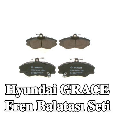 BOSCH Fren balatası seti 18mm, gıcırtı önleyici plaka ile — 2000 Hyundai Grace