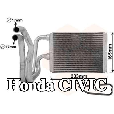 VAN WEZEL مصفوفة التدفئة مع الملحقات, مع أنبوب, *** IR PLUS *** — 2000 Honda Civic