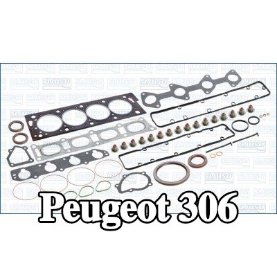 AJUSA مجموعة حشيات كاملة, محرك مزود بحشية رأس الأسطوانة, مع أختام ساق الصمام, FIBERMAX — Peugeot 306