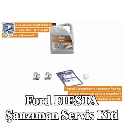 VAICO Yağ tahliye tapası içeren şanzıman servis kiti, standart yağ değişimi için yağ miktarı ile — Ford Fiesta