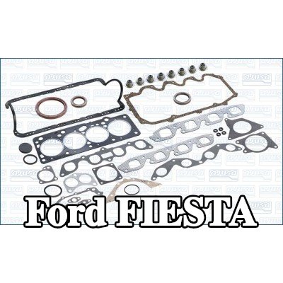 AJUSA مجموعة حشيات كاملة, محرك مزود بحشية رأس الأسطوانة, مع أختام ساق الصمام, FIBERMAX — 1990 Ford Fiesta