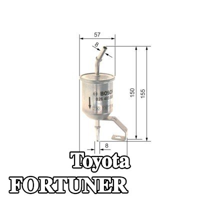 BOSCH مرشح الوقود — 2012 Toyota Fortuner