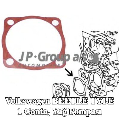 JP GROUP Conta, yağ pompası dış — Volkswagen Beetle Type 1