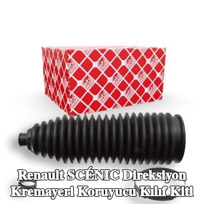 FEBI BILSTEIN Sol ön aks direksiyon kremayeri kılıfı kiti, kelepçeli — 2012 Renault Scénic