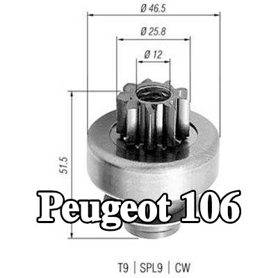 MAGNETI MARELLI الترس الصغير، المُشغّل — Peugeot 106