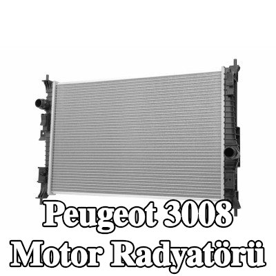 HELLA Genleşme tankı olmayan motor radyatörü, contasız/sızdırmazlık elemanı olmadan — Peugeot 3008